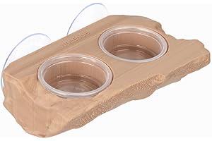 WOLEDOE Crested Gecko Feeding Ledge with 10Pcs 0.5oz Food Dish, Suction Cup Reptile Feeder fit Chameleon Lguana Lizards