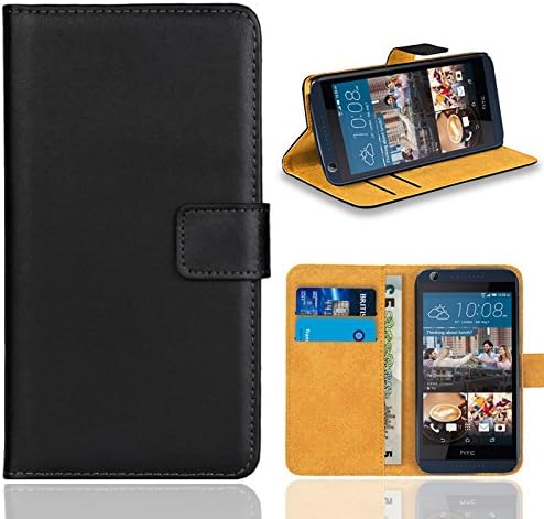 FoneExpert® HTC Desire 626 / HTC Desire 626G Case, Premium Leather Flip Wallet Book Case Cover For HTC Desire 626 / HTC Desire 626G (Black)