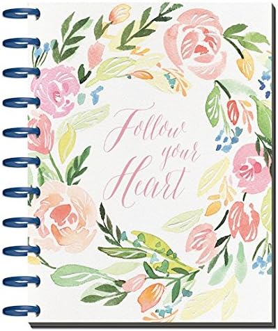 Create 365 The Big Happy Planner, Follow Your Heart, Watercolor Flowers, 12 Months January-December 2018, Flowers