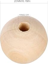 Pubiao 100pcs Wood Beads 20mm Natural Round Unfinished DIY Jewellery Craft view 2