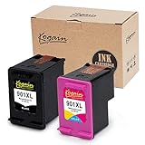 Kogain Remanufactured for HP 901 901XL Ink Cartridges Combo (1 Black, 1 Tri-Color), High Yield Work with HP OfficeJet 4500 G510a J4680 J4580 J4550 J4540 J4500 J4524 J4624 J4640 J4660 J4680c Printer