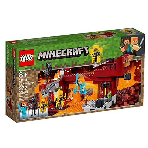 LEGO MINECRAFT THE BLAZE BRIDGE 21154 BUILDING KIT (370 PIECES)