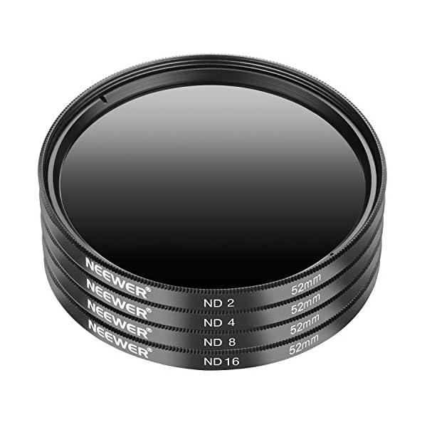 NEEWER 52mm ND Filter Set ND2 ND4 ND8 ND16, Objektivreinigungsstift, Filterbeutel, Graufilter Set, kompatibel mit Canon Nikon Sony Panasonic DSLR Kameras mit 52mm Objektiv – Bild 5