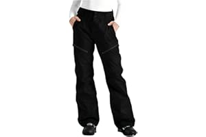 Women's Snow Pants Thicken Fleece Lined Insulated Ski Pants with Pockets Waterproof Windproof Warm Pant for Snowboard