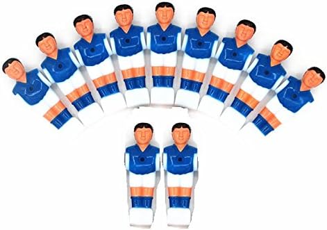 Goutoports 11 Pieces Foosball Man Table Guys Man Soccer Player Part (Blue)