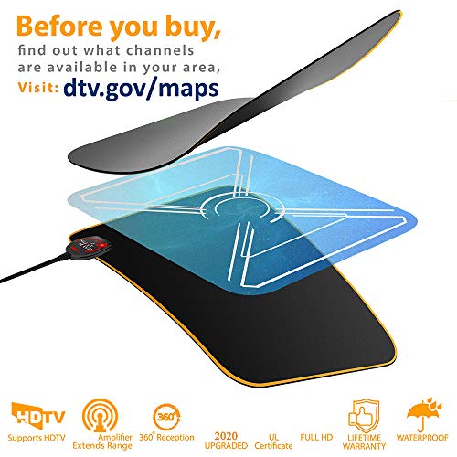 [2020 LATEST] Amplified HD Digital TV Antenna Long 120 Miles Range - Support 4K 1080p Fire tv Stick  - //coolthings.us