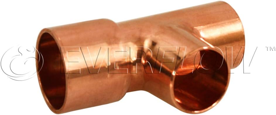 Supply Giant DDSU3003 Reducing Tee Fitting with Solder Cups for Cop, 3 X 2 X 2, Copper