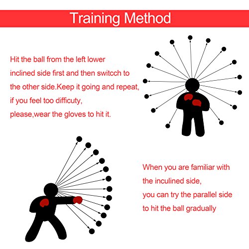 OUTFANDIA Boxing Reflex Ball Head Cap Punch Gloves 3pcs Boxing Gear Combo Gym Equipment Set - Fitness Accessories for Reflex Speed Training - Thumbnail 2