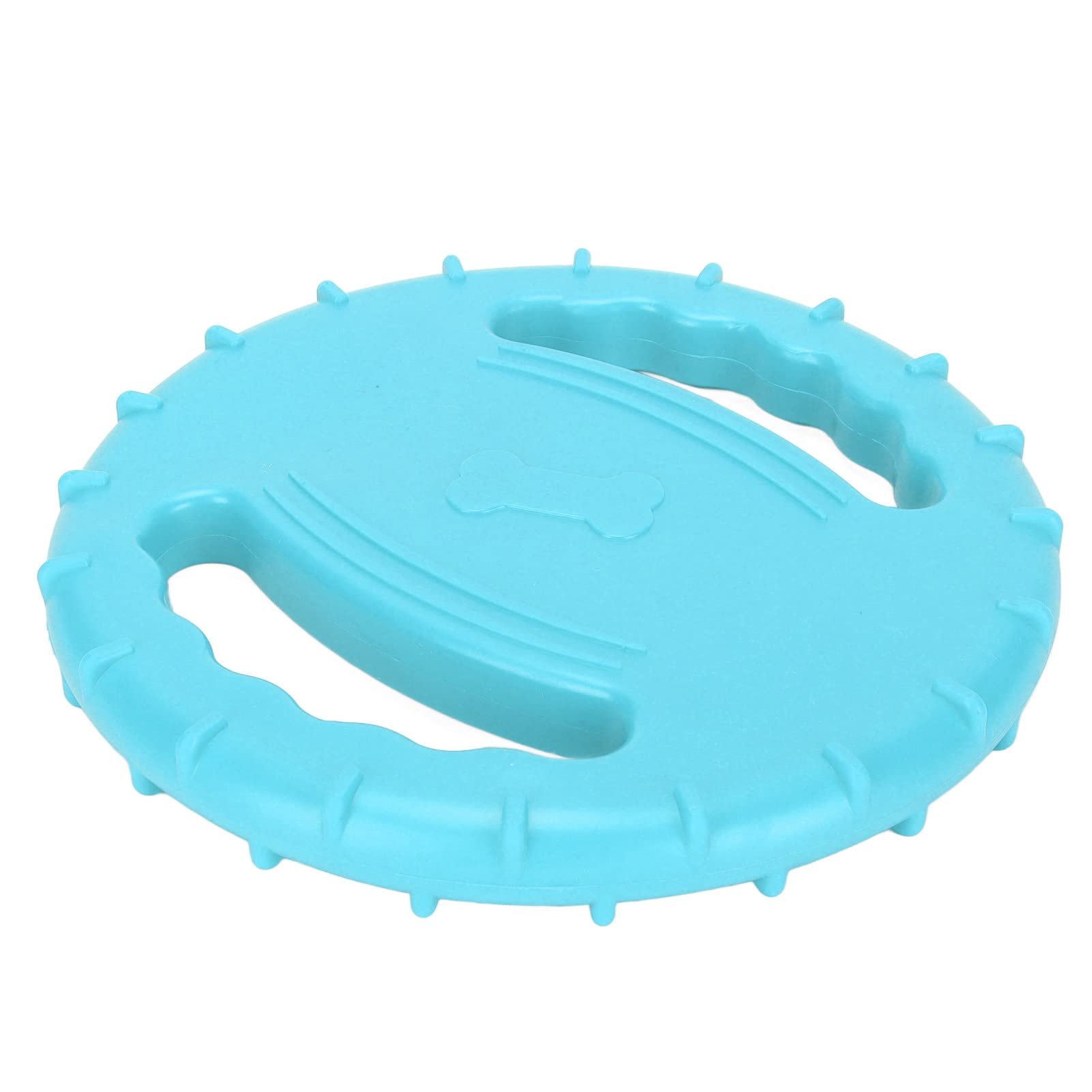 AMONIDA Dog Flying Disc Toy, TPR Water Floating Dog Frisbee, 2 Sides Hollow Design Dog Flying Disc, for Stress and Anxiety Relief in Pets(Sky Blue)