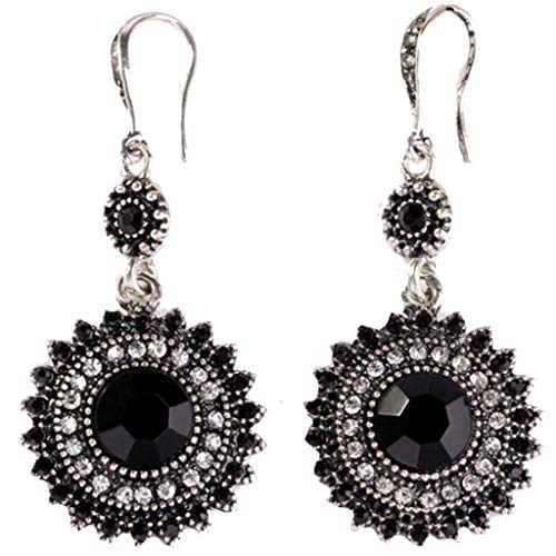 Women Boho Drop Dangle Earrings, Bohemia National Wind Restoring Ancient Ways Sunflower Hoop Earrings