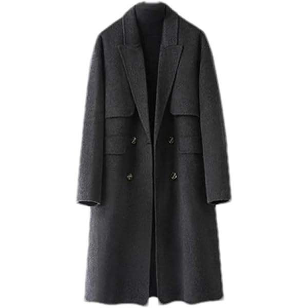 Mens Winter And Autumn Loose Casual Denim Trench Coat Long Coat