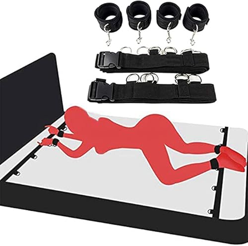 King Bed Sex Straps for Bed Restraints Bondage Sex Play BDSM Bondage  Sweater Restraining Fetish Fur Game Tie up Handcuffs Mattress Toys Adults  Kit Couples Women Sex Furniture for Bedroom Sex Toys