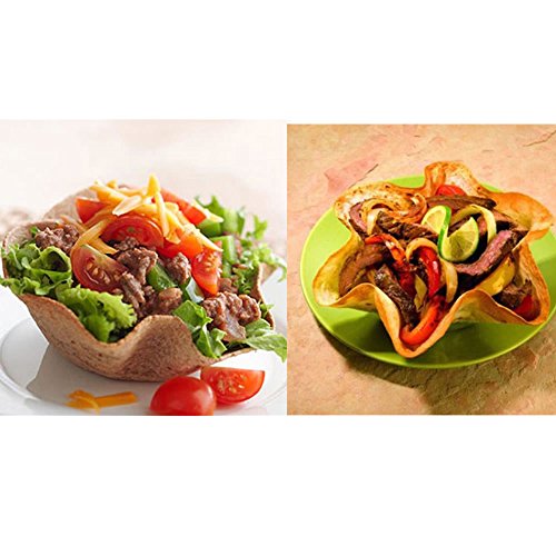 TXIN Nonstick Tortilla Pan Set, 4pcs Thicken Steel Taco Salad Bowl Makers Tortilla Shell Makers Food Grade Safety - Thumbnail 5