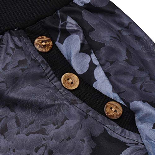 vermers Women Fashion Print Threaded Pants - Women Casual Loose Bandwidth Wide-Leg Pants Trousers(M, Black)