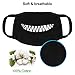 Accmor 6 Pack Black Anime Cotton Mask, Cute Unisex for Kids Teens Men Women (Teeth EXO Bear Pig Pattern) Halloween