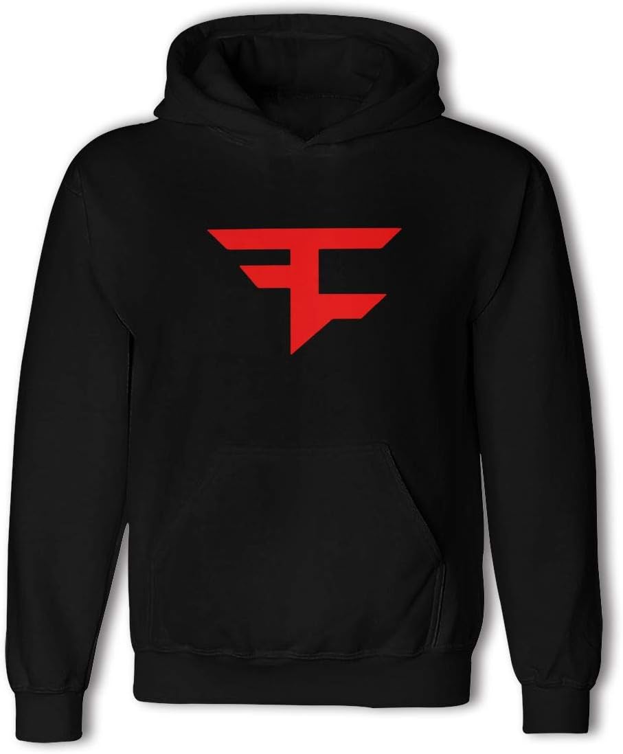 Youth Faze Clan Logo Teen Boys Girls Novelty Hoodies Sweatshirts Pullover Hoody Black