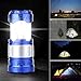 CaseTop Outdoor Camping Lamp, Portable Outdoor Rechargeable Solar LED Camping Light Lantern Handheld Flashlights with USB Charger, Perfect Hiking Fishing Emergency Lights - Blue