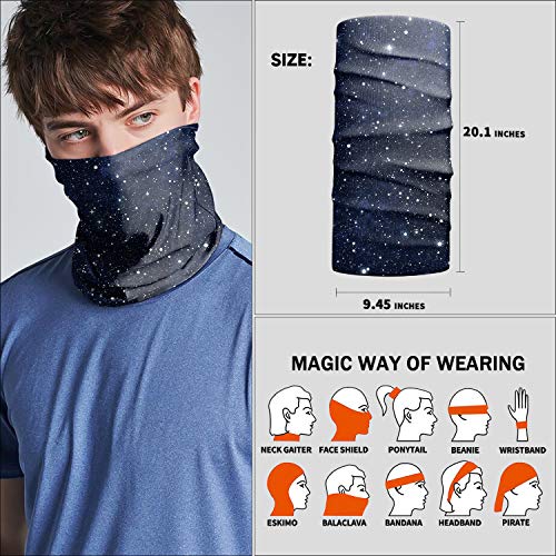 Neck Gaiter Face Mask,Reusable Face Cover Scarf,Summer Cooling Breathable Lightweight Bandana for Men Women