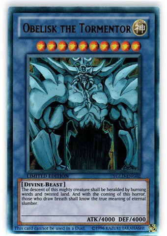 Yu-Gi-Oh! - Obelisk the Tormentor (YGLD-ENG02) - Yugi's Legendary Decks - Limited Edition - Ultra Rare