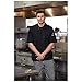 Five Star 18001 Unisex Short Sleeve Chef Jacket Black XL