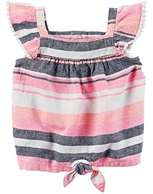 Baby Girls' Striped Linen Top