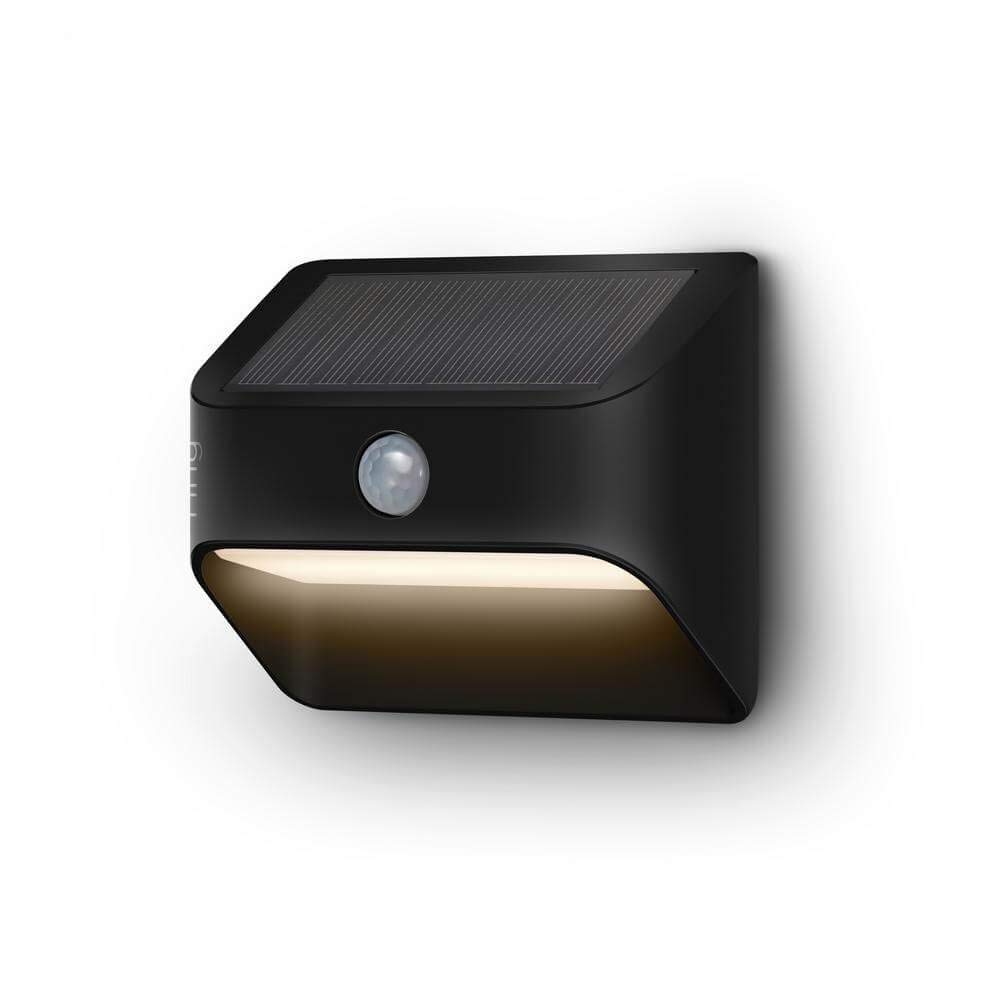 Luz de paso solar Ring: luz de paso activada por movimiento, LED brillantes, funciona con Amazon Sidewalk, negro