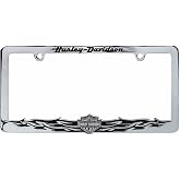 CHROMA 042594 Harley-Davidson Bar &amp; Shield with Tribal Graphic Metal License Plate Frame