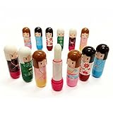 LKE 4pcs Natural Plants Lip Balm Nourishing Moisturizing Aromatic Crack Multicolour and Wind Doll Lip Balm