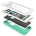 MXX Heavy Duty Defense Case with Screen Protector 4 Layers Rugged Rubber Shockproof Protection Case Cover for Apple iPhone 7 Plus/iPhone 8 Plus Aqua Green/White