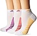 adidas Women's Superlite Stripe Low Cut Socks (3-Pair), White/Shock Purple/Core Pink/Solar Gold, Medium, (Shoe Size 5-10)
