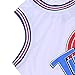 CNALLAR Men's Bugs 1 Space Movie Jersey Basketball Jersey S-XXL White/Black