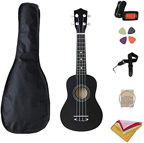 LISRUI Portable Musical Instruments Wooden Ukulele All Included in One set Practicing in School 22inch