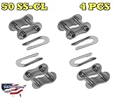 50 SS Stainless Steel Roller Chain Connecting Link (4PCS)