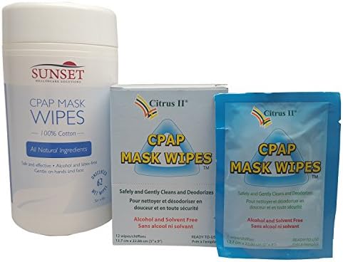 CPAP Mask Wipes Bundle: For Home (62 CPAP Wipes) | For Travel (1Pk of 12 CPAP Wipes)