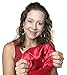 Vibrant Color Satin Lined Knit Beanie Hat (Red)