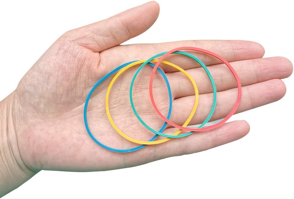400pcs 38mm(1.5inch) JOYLOYAL Multi-Color Rubber Bands Stretchable Elastic Bands Sturdy Rubber Bands for School Home and Office Use Stationery Supplies : Office Products