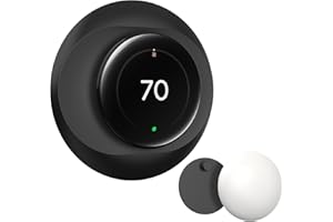 CaseBot Wall Plate Cover Compatible with Google Nest Learning Thermostat (4th Gen), Practical Nest Thermostat Trim Kit, with Temperature Sensor Holder, Easy Installation (Matte Black)