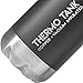 Thermo Tank Insulated Stainless Steel Water Bottle - Ice Cold 36 Hours! Vacuum + Copper Technology - 17 Ounce (Charcoal, 17oz)