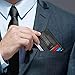 BEARTWO Holder for Airtag Wallet: Genuine Leather Slim Money Clip Wallet for Men With RFID Blocking, Accessory and Case for Apple Air Tag