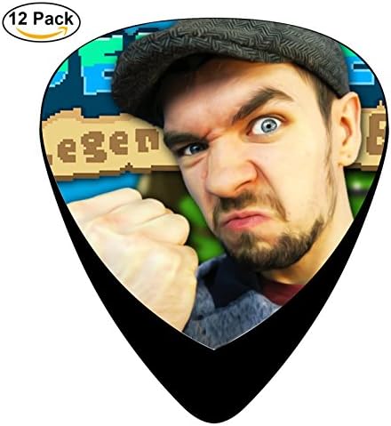 Pewdiepie Guitar Picks 12-Pack Celluloid Medium Paddles Plectrums 0.46mm/ 0.71mm/ 0.96mm Guitar Bass Best Stocking Stuffer Gifts for kids Teens Adults