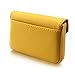 MaxGear Leather Business Card Holder Case for Men or Women Business Name Card Case Holder with Magnetic Shut Yellow, Holds 25 Business Cards