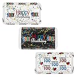 Happy 100th Birthday Sticker Decorations for Hershey Miniatures Candy Bars (Set of 54)