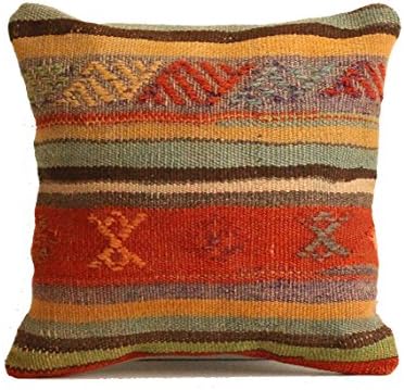 Kilim Pillow 16x16 Decorative Pillow / Throw Pillow / Pillow Cover / Home Decor / Pillows / Decorative Pillows / Throw Pillows / Rustic / Rustic Decor / Couch Pillow / Designer Pillow / Cushion y358
