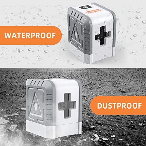 Laser Level, Towallmark Self-Leveling Green Cross Line Laser, ±2.5mm/5m Accuracy, 2 Modules & 3 Brightness Adjustable, 360° Magnetic Base and 4 Batteries Included