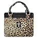 Safari Collection Leopard Print Vinyl Medium Black Bible Cover Purse