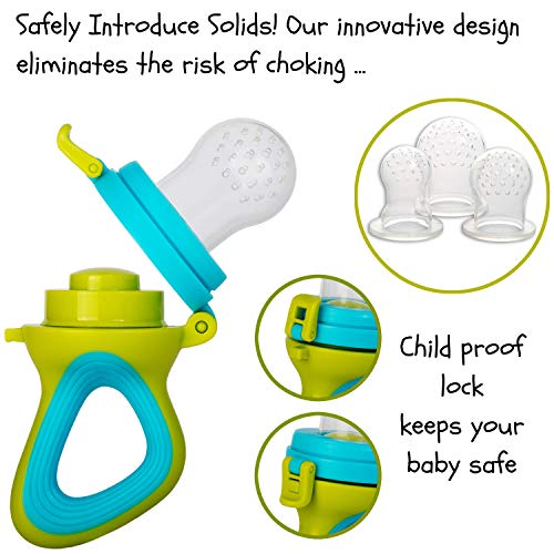 Teething Mittens for Babies with Baby Food Feeder Pacifier Teether