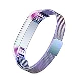 Tecson Metal Milanese Replacement Bands Compatible Fitbit Alta and Alta HR and Ace, Small, Colorful
