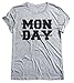 MONDAY Crossed Out Funny Mens & Ladies Unisex Fit T-Shirt [Apparel]