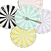 Disposable Party Paper Plates Stripe Dessert Plates 7-Inch for a Tea Party, Picnic or Birthday, Pack of 24 (7 in, Red)