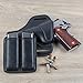 Relentless Tactical Leather Double Magazine Holder | Made in USA | Sizes to fit virtually Any 9mm, .40 or .45 Caliber Pistol Mag | Single or Double Stack | IWB or OWB Mag Pouch